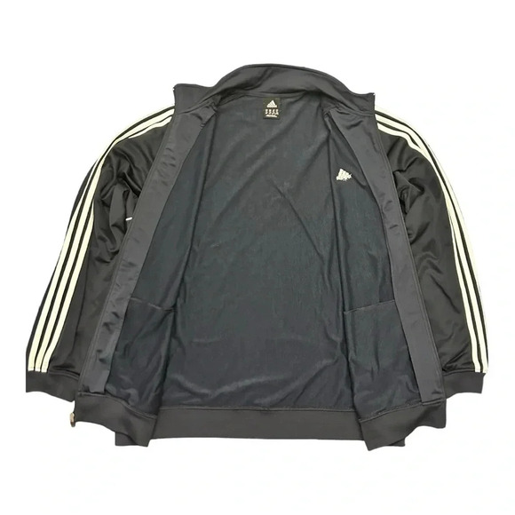 Y2K Adidas 3-Stripe Performance Track Jacket Full Zip Athletic Size 2XL - Picture 2 of 9